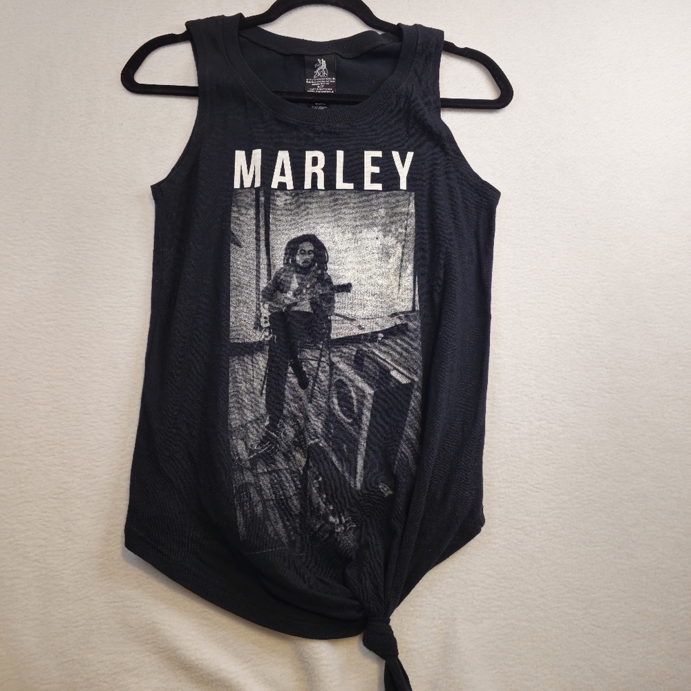 Bob Marley Zion Rootswear Black Cotton Tee. Size S‎